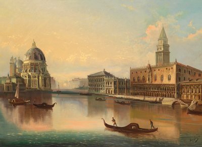Motivo da Venezia con vista su Santa Maria della Salute da August von Siegen